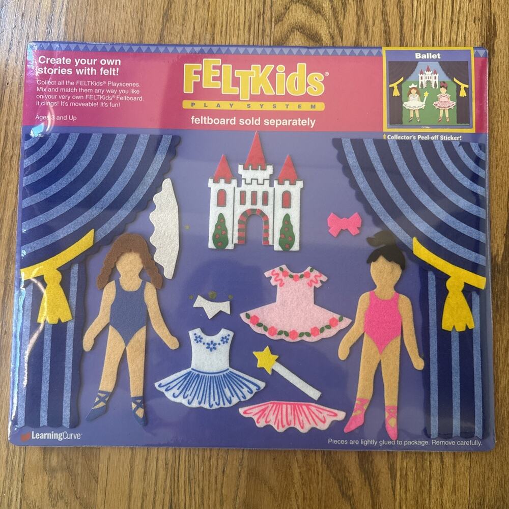 Felt Kids Ballet Vintage 1995 Castle Ballerina Princess Imaginary Playscenes